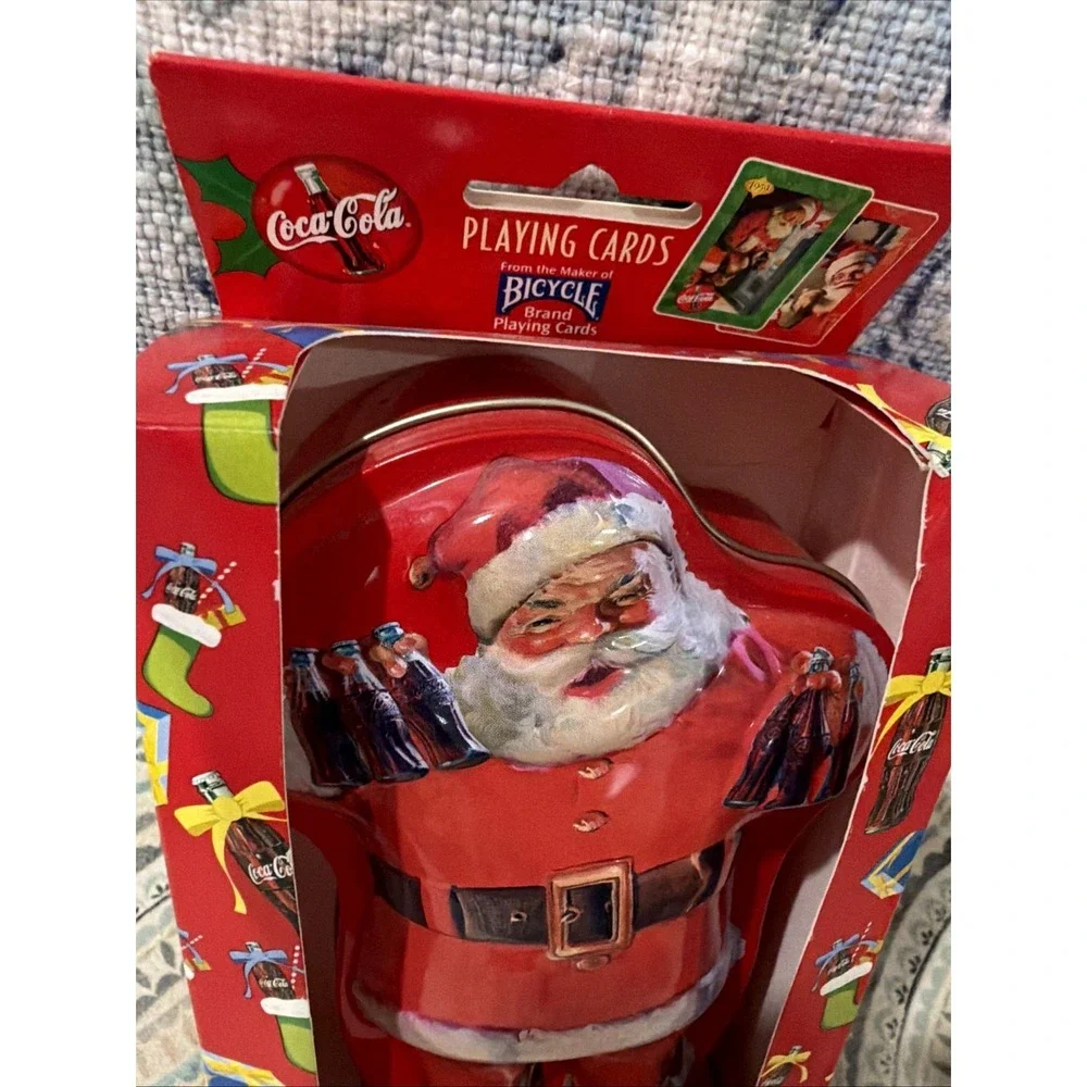 Coca Cola Christmas Playing Cards - 2 decks with collector tin